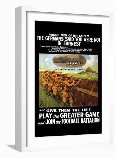 Play the Greater Game-Johnson, Riddle & Co-Framed Art Print