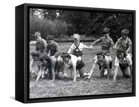 Play Time at the "Secours National" Supervisors" School-null-Framed Stretched Canvas