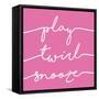 Play Twirl Snooze PINK-Gigi Louise-Framed Stretched Canvas