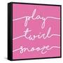 Play Twirl Snooze PINK-Gigi Louise-Framed Stretched Canvas