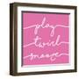 Play Twirl Snooze PINK-Gigi Louise-Framed Art Print