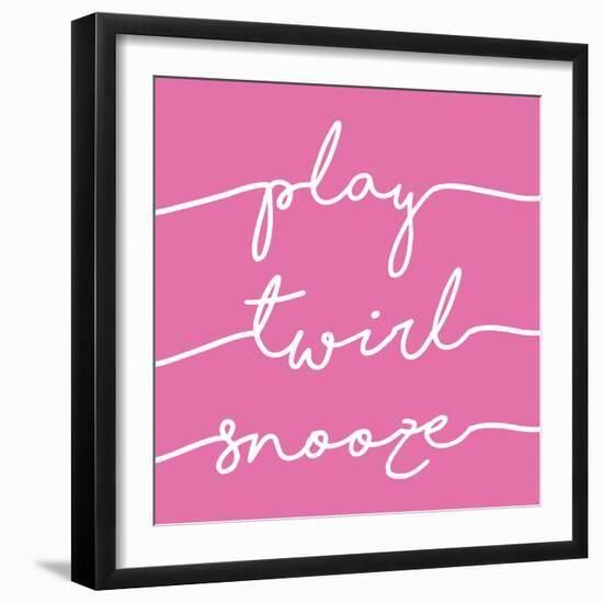 Play Twirl Snooze PINK-Gigi Louise-Framed Art Print