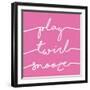 Play Twirl Snooze PINK-Gigi Louise-Framed Art Print