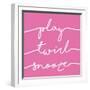 Play Twirl Snooze PINK-Gigi Louise-Framed Art Print