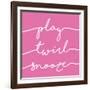 Play Twirl Snooze PINK-Gigi Louise-Framed Art Print