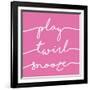 Play Twirl Snooze PINK-Gigi Louise-Framed Art Print