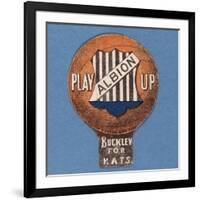 Play Up Albion', Baines' Card in the Shape of a Football, 1888-89-null-Framed Giclee Print