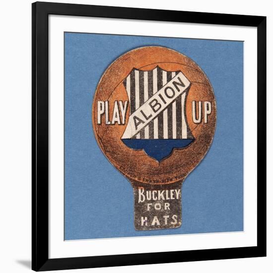 Play Up Albion', Baines' Card in the Shape of a Football, 1888-89-null-Framed Giclee Print