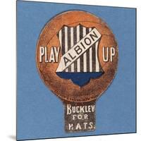 Play Up Albion', Baines' Card in the Shape of a Football, 1888-89-null-Mounted Giclee Print