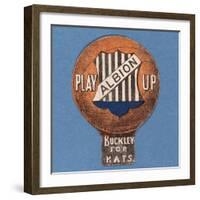 Play Up Albion', Baines' Card in the Shape of a Football, 1888-89-null-Framed Giclee Print