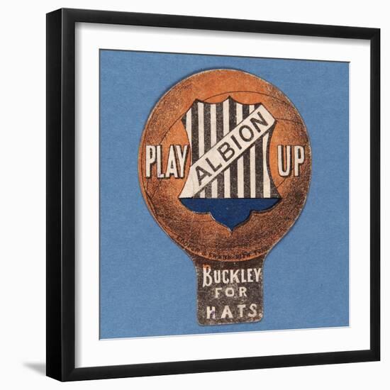 Play Up Albion', Baines' Card in the Shape of a Football, 1888-89-null-Framed Giclee Print