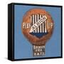 Play Up Albion', Baines' Card in the Shape of a Football, 1888-89-null-Framed Stretched Canvas