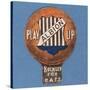 Play Up Albion', Baines' Card in the Shape of a Football, 1888-89-null-Stretched Canvas