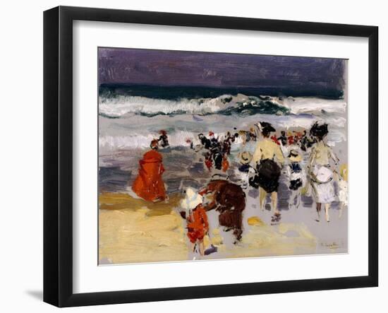 Playa de Biarritz, 1906-Joaquín Sorolla y Bastida-Framed Giclee Print