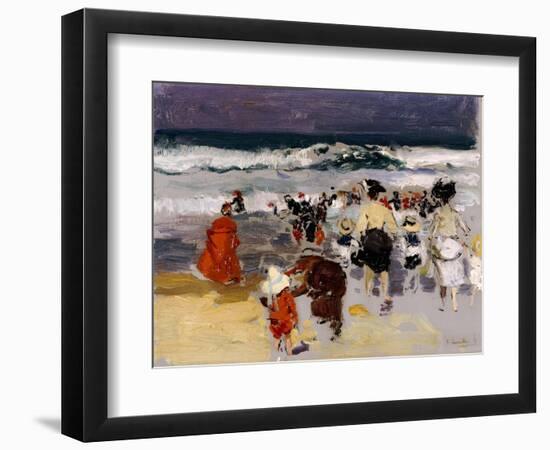 Playa de Biarritz, 1906-Joaquín Sorolla y Bastida-Framed Premium Giclee Print