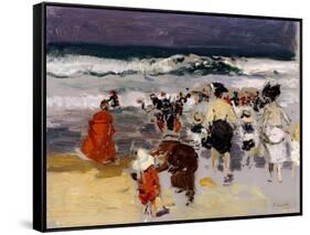 Playa de Biarritz, 1906-Joaquín Sorolla y Bastida-Framed Stretched Canvas