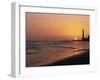 Playa De Maspalomas and Lighthouse at Sunset, Gran Canaria, Canary Islands, Spain, Atlantic, Europe-Pearl Bucknall-Framed Photographic Print