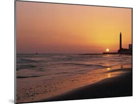 Playa De Maspalomas and Lighthouse at Sunset, Gran Canaria, Canary Islands, Spain, Atlantic, Europe-Pearl Bucknall-Mounted Photographic Print