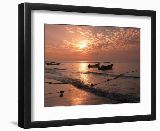 Playa Del Carmen Beach, Yucatan, Mexico-Walter Bibikow-Framed Photographic Print