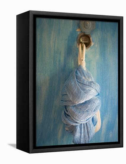 Playa Del Carmen, Mexico; a Hammock Hanging on a Wall in a Hotel-Dan Bannister-Framed Stretched Canvas