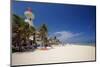 Playa Del Carmen with The El Faro Mexico-George Oze-Mounted Premium Photographic Print