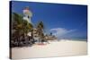 Playa Del Carmen with The El Faro Mexico-George Oze-Stretched Canvas