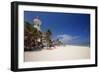 Playa Del Carmen with The El Faro Mexico-George Oze-Framed Photographic Print