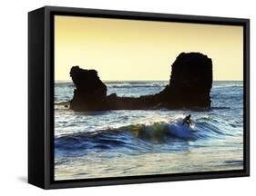 Playa El Tunco, El Salvador, Pacific Ocean Beach, Popular With Surfers, Great Waves-John Coletti-Framed Stretched Canvas