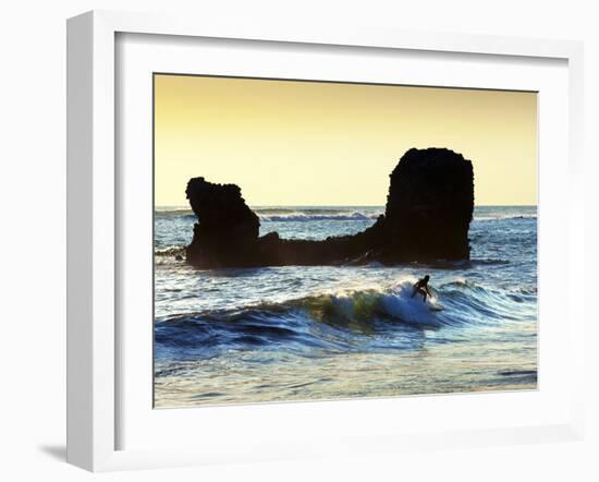 Playa El Tunco, El Salvador, Pacific Ocean Beach, Popular With Surfers, Great Waves-John Coletti-Framed Photographic Print