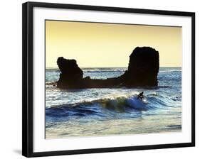 Playa El Tunco, El Salvador, Pacific Ocean Beach, Popular With Surfers, Great Waves-John Coletti-Framed Photographic Print