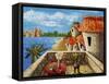 Playa Gorda II-Oscar Ortiz-Framed Stretched Canvas