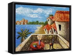 Playa Gorda II-Oscar Ortiz-Framed Stretched Canvas