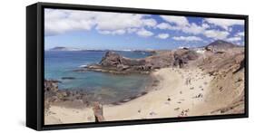 Playa Papagayo beach, near Playa Blanca, Lanzarote, Canary Islands, Spain, Atlantic, Europe-Markus Lange-Framed Stretched Canvas