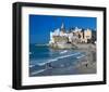 Playa San Sebastian Sitges Spain-null-Framed Art Print