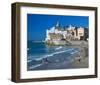 Playa San Sebastian Sitges Spain-null-Framed Art Print