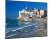 Playa San Sebastian Sitges Spain-null-Mounted Art Print