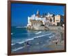 Playa San Sebastian Sitges Spain-null-Framed Art Print