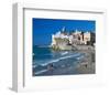 Playa San Sebastian Sitges Spain-null-Framed Art Print