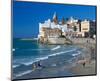 Playa San Sebastian Sitges Spain-null-Mounted Art Print