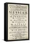 Playbill Advertising a Performance of Handel's Oratorio, 'Messiah' in 1777-null-Framed Stretched Canvas