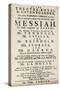Playbill Advertising a Performance of Handel's Oratorio, 'Messiah' in 1777-null-Stretched Canvas