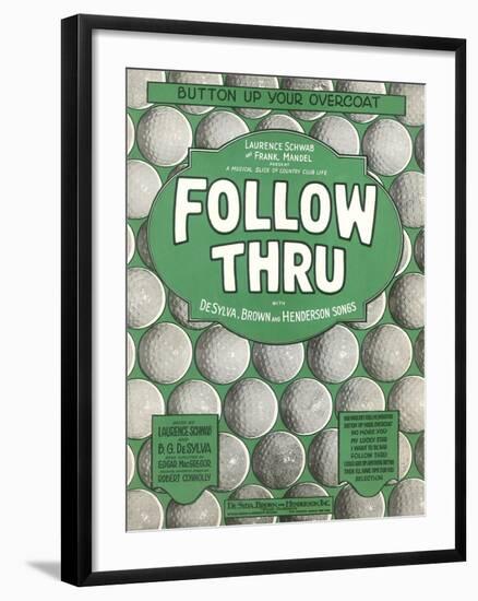 Playbill for Golf Musical-null-Framed Art Print