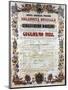 Playbill for Guillaume Tell, the Opera by Gioachino Rossini, C.1864-null-Mounted Giclee Print