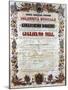 Playbill for Guillaume Tell, the Opera by Gioachino Rossini, C.1864-null-Mounted Giclee Print