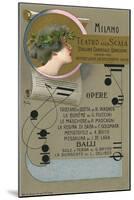 Playbill for La Scala Recital-null-Mounted Art Print