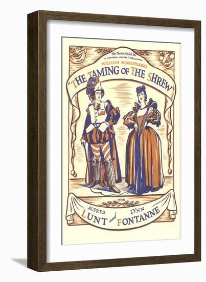 Playbill for Taming of the Shrew with Lunt and Fontanne-null-Framed Art Print