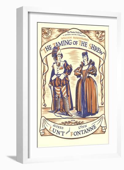 Playbill for Taming of the Shrew with Lunt and Fontanne-null-Framed Art Print