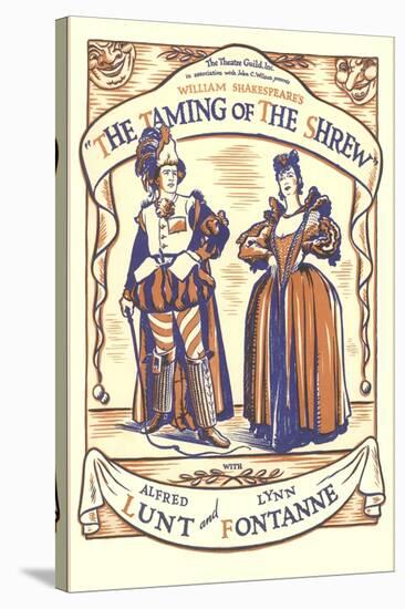 Playbill for Taming of the Shrew with Lunt and Fontanne-null-Stretched Canvas