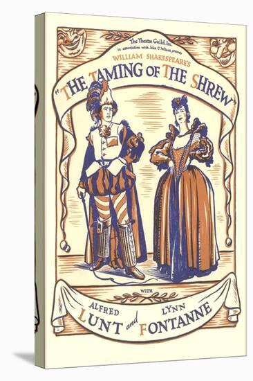 Playbill for Taming of the Shrew with Lunt and Fontanne-null-Stretched Canvas