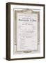 Playbill of Benvenuto Cellini by Hector Louis Berlioz, Theatre Des Champs-Elysees, 1913-null-Framed Giclee Print
